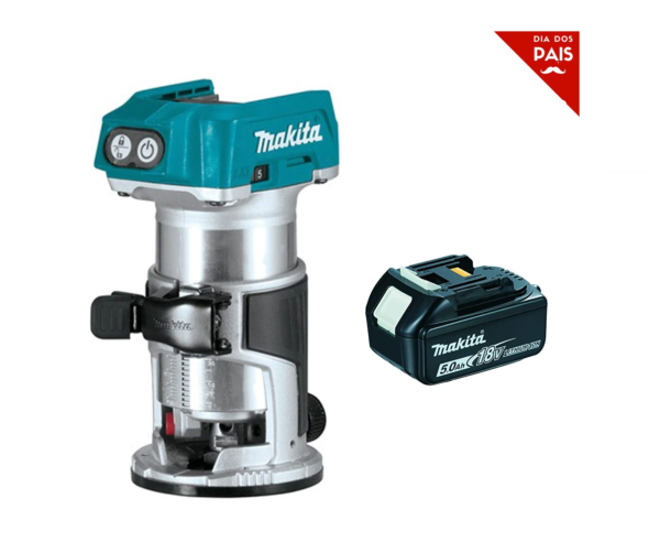Tupia a Bateria 18v Makita DRT50Z - GRÁTIS: Bateria 5ah Makita